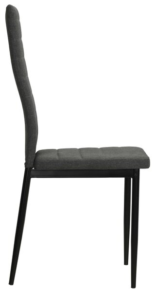 Jídelní židle 6 ks tmavě šedé textil 275379