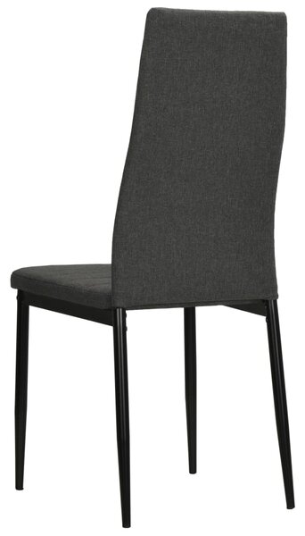 Jídelní židle 4 ks tmavě šedé textil 246180