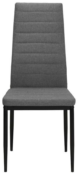 Jídelní židle 4 ks světle šedé textil 246182