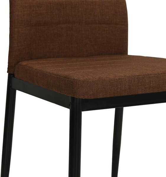 Jídelní židle 2 ks hnědé textil 246183