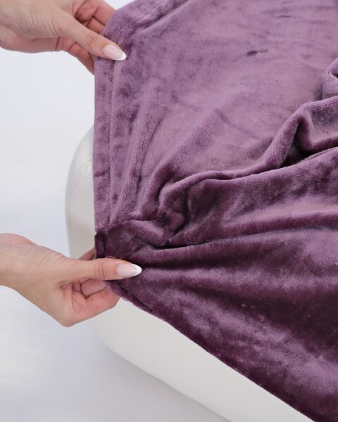 MK Lůžkoviny Prostěradlo mikroplyš Deluxe 90 x 200 cm - ametystová