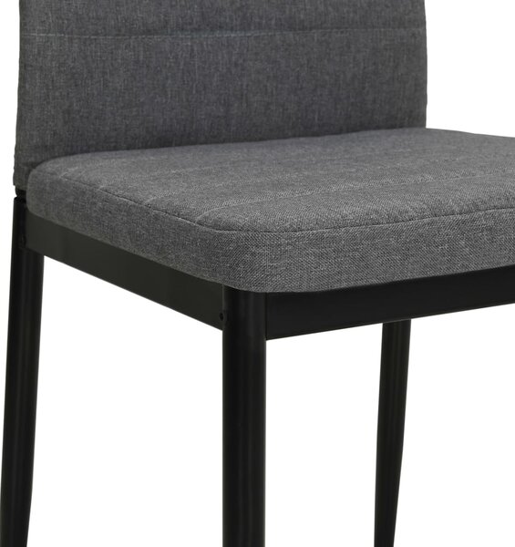 Jídelní židle 4 ks světle šedé textil 246182