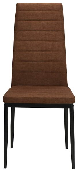 Jídelní židle 2 ks hnědé textil 246183
