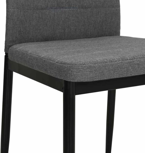Jídelní židle 2 ks světle šedé textil 246181