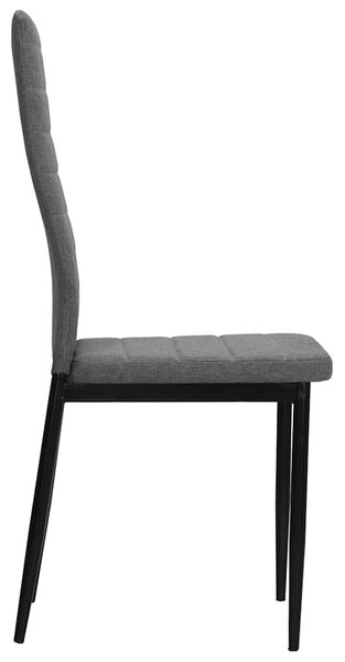 Jídelní židle 4 ks světle šedé textil 246182