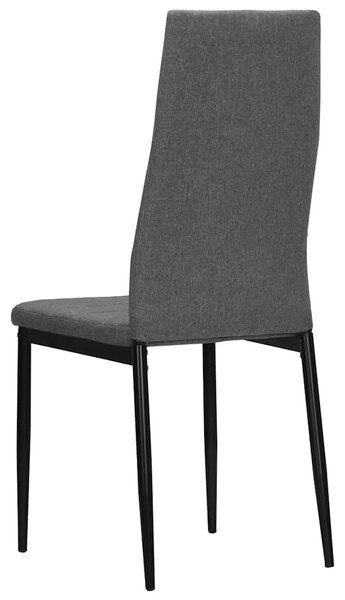 Jídelní židle 2 ks světle šedé textil 246181
