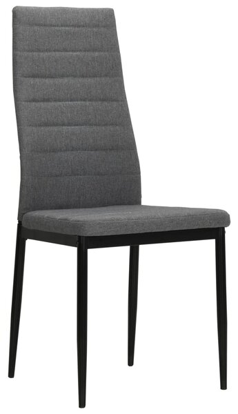 Jídelní židle 2 ks světle šedé textil 246181