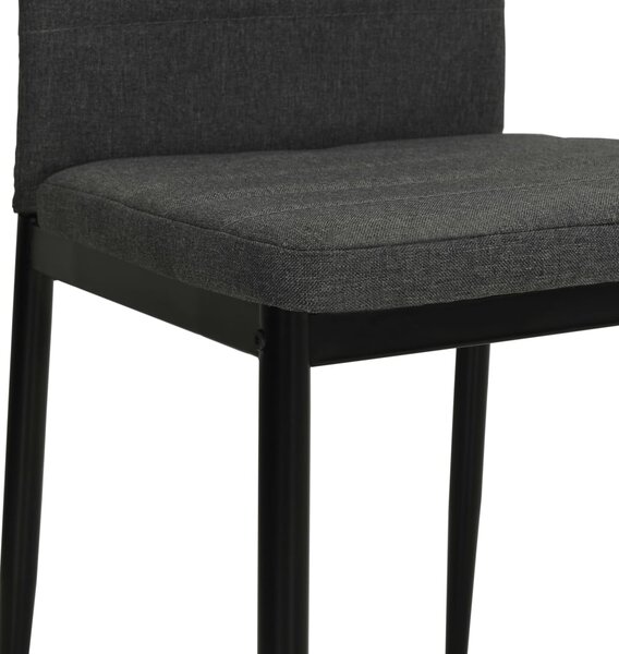 Jídelní židle 6 ks tmavě šedé textil 275379