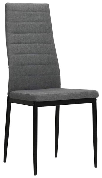 Jídelní židle 4 ks světle šedé textil 246182