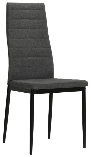 Jídelní židle 6 ks tmavě šedé textil 275379