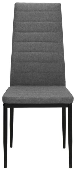 Jídelní židle 2 ks světle šedé textil 246181