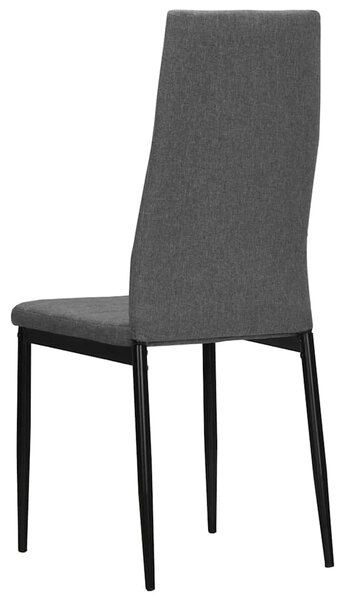 Jídelní židle 4 ks světle šedé textil 246182