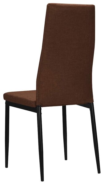 Jídelní židle 2 ks hnědé textil 246183