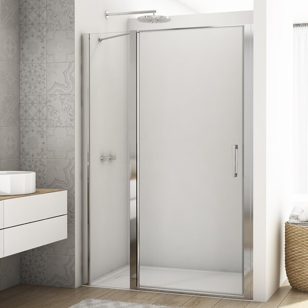 Ronal DIVERA D22T13 jednokřídlé sprchové dveře 90 cm Šířka: 900 mm, Profil: Aluchrom, Sklo: Hladké čiré