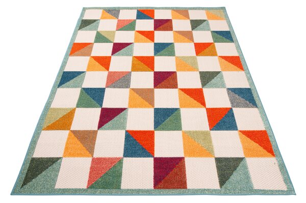 Makro Abra Moderní kusový koberec AVENTURA ED53A Kostky vícebarevný Rozměr: 80x200 cm
