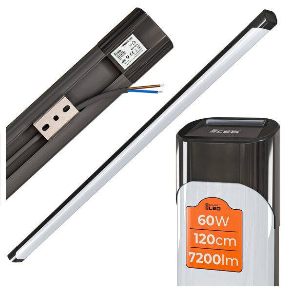 Průmyslové LED svítidlo 60 W, 7200 lm, 120 cm, neutrální bílá, IP65