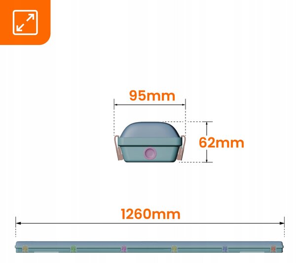 Prachotěsné LED svítidlo 120 cm, studená bílá, IP65