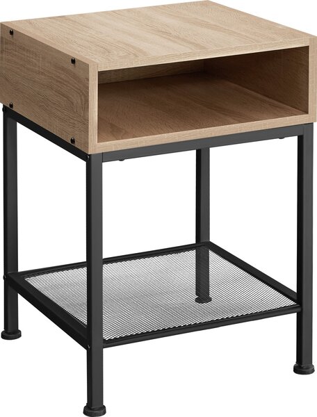 Tectake Noční stolek Harlow 40,5x40,5x59 cm - Industrial světlé dřevo, dub Sonoma