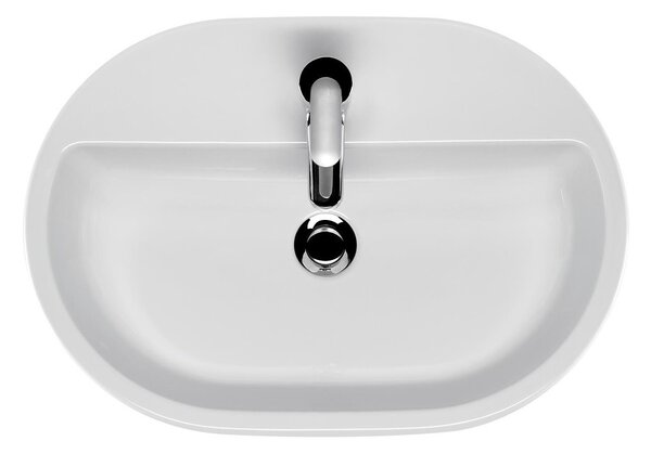 Cersanit Caspia Oval Box, umyvadlo na desku 60 x 42 cm, bílá, K11-0099