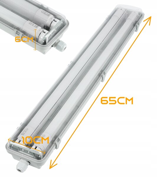 Prachotěsné LED svítidlo 20 W, 60 cm, studená bílá, IP65