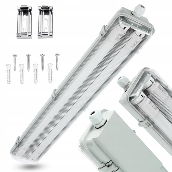Prachotěsné LED svítidlo 20 W, 60 cm, studená bílá, IP65