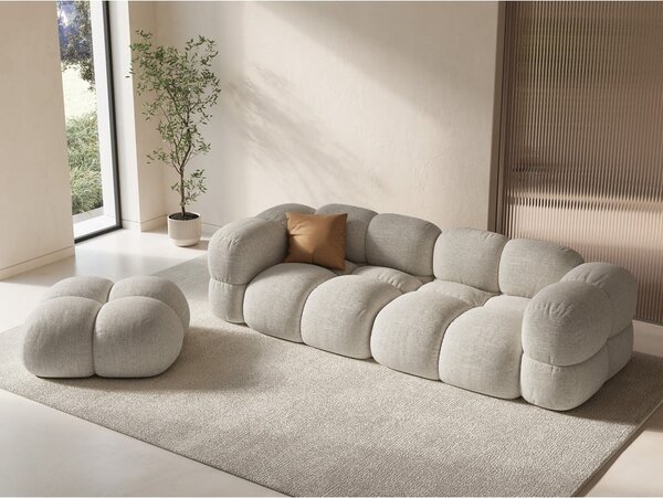Béžová sametová podnožka Loretto – Cosmopolitan Design