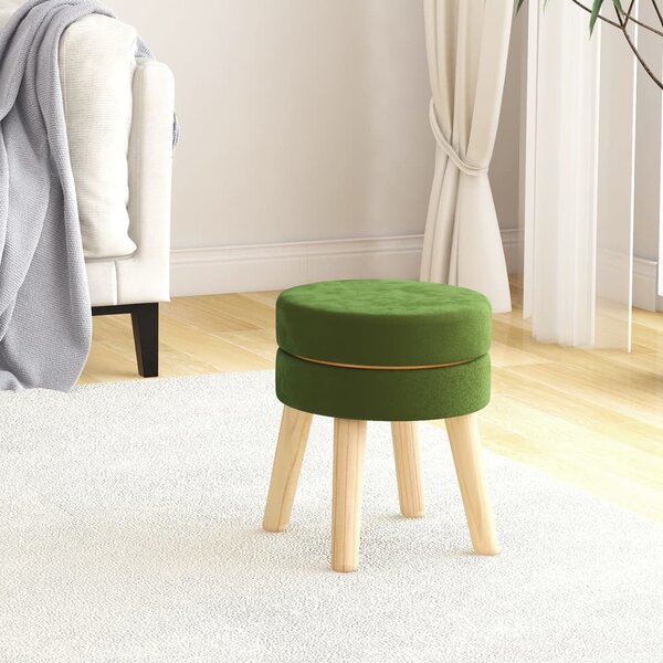 Kulatá stolička zelená samet