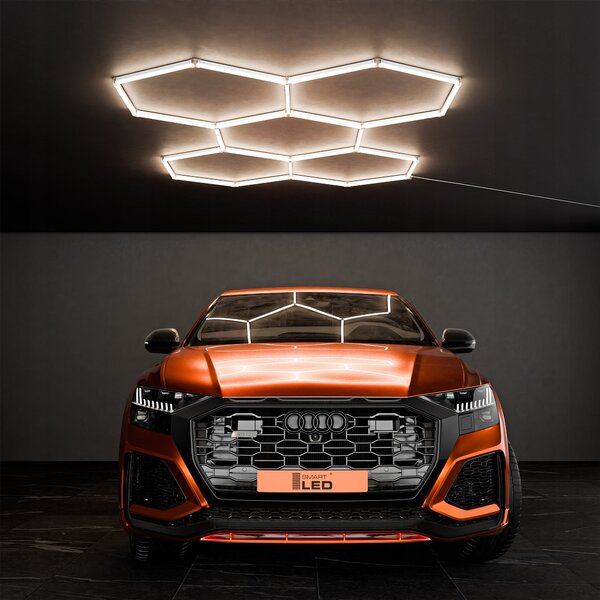 LED HEXAGON osvětlení do garáže 298 × 209 cm, IP54