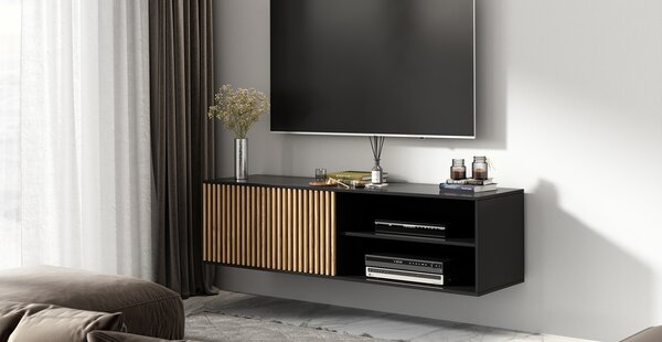 Eltap TV stolek Meorati 150 Černá / Dub Artisan