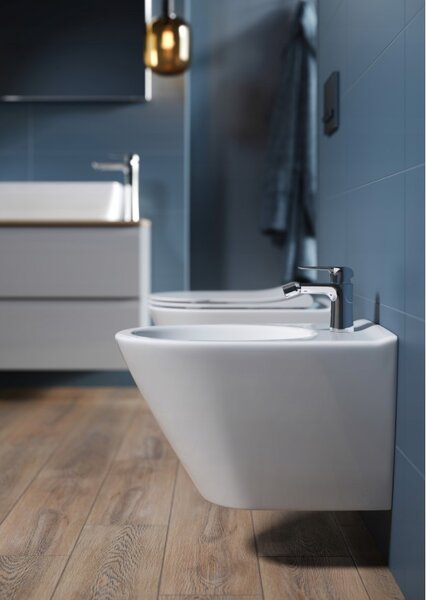 Cersanit City Oval, závěsný bidet 52x37cm, bílá, K35-043