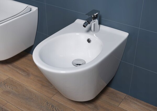 Cersanit City Oval, závěsný bidet 52x37cm, bílá, K35-043