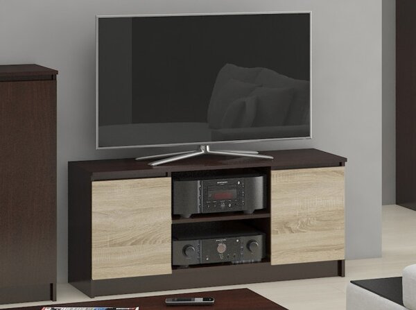 Stolek pod TV RTV 120 2D 1P wenge / sonoma