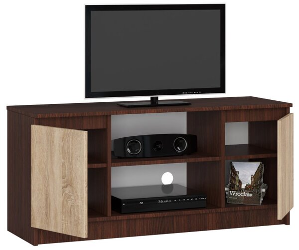 Stolek pod TV RTV 120 2D 1P wenge / sonoma