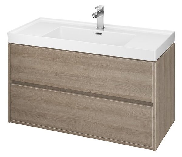 Cersanit Crea, závěsná skříňka s umyvadlem 100cm, set B117, dub, S801-290