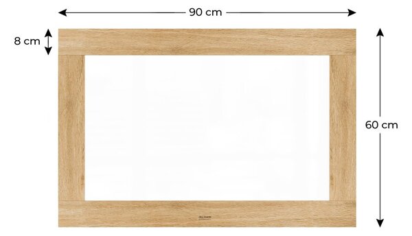 Magnetická tabule PREMIUM 90x60 cm v rámu v barvě dubu, MP96OAK