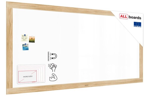 Magnetická tabule PREMIUM 240x120 cm v rámu v barvě dubu, MP2412OAK