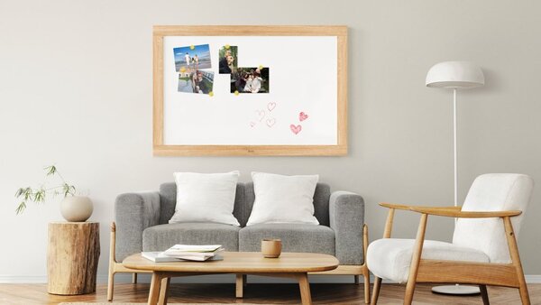 Magnetická tabule PREMIUM 150x100 cm v rámu v barvě dubu, MP1510OAK
