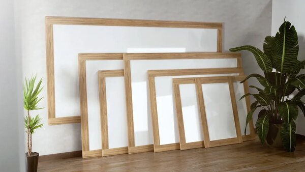 Magnetická tabule PREMIUM 200x120 cm v rámu v barvě dubu, MP2012OAK