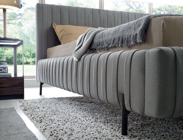 Eltap Čalouněná postel Plissa s úložným prostorem Materiál a barva potahu: Relax 38 - tmavě zelená, Rozměr: 140x200