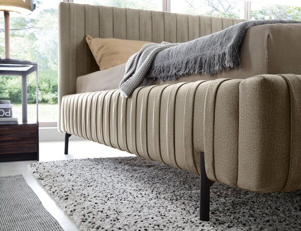 Eltap Čalouněná postel Plissa s úložným prostorem Materiál a barva potahu: Relax 38 - tmavě zelená, Rozměr: 140x200