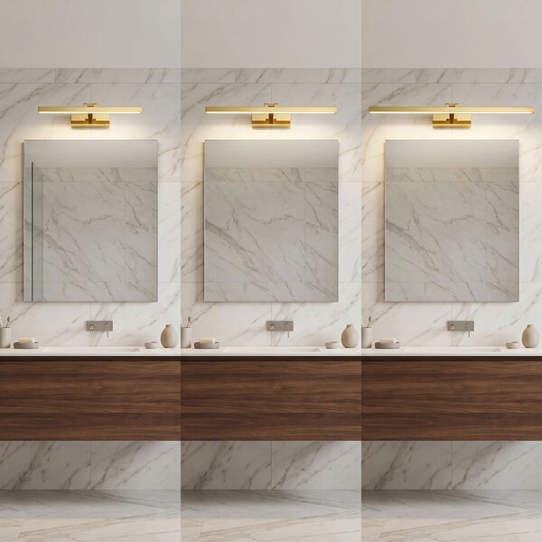 Toolight Toolight, LED koupelnové svítidlo, 400 mm, 6W, 4000K, 500lm, zlatá lesklá, APP1860-1W, OSW-66013