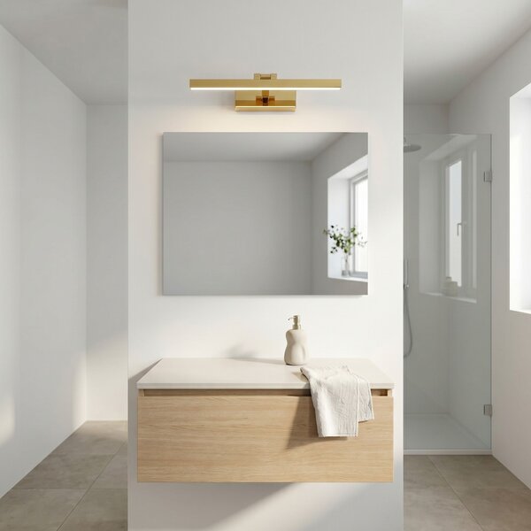 Toolight Toolight, LED koupelnové svítidlo, 400 mm, 6W, 4000K, 500lm, zlatá lesklá, APP1860-1W, OSW-66013