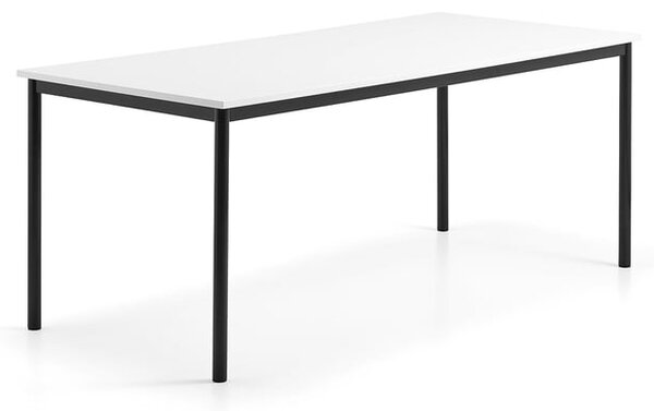 AJ Produkty Stůl BORÅS, 1800x800x720 mm, antracitově šedé nohy, whiteboard deska
