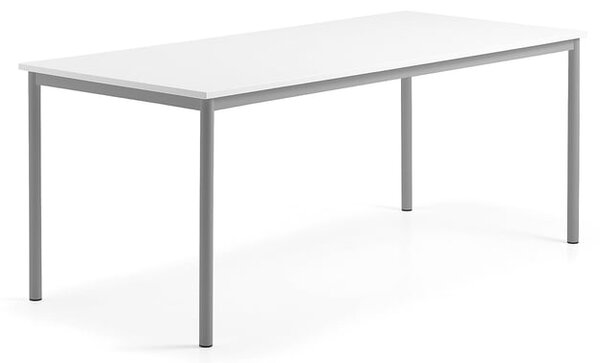 AJ Produkty Stůl BORÅS, 1800x800x720 mm, stříbrné nohy, whiteboard deska