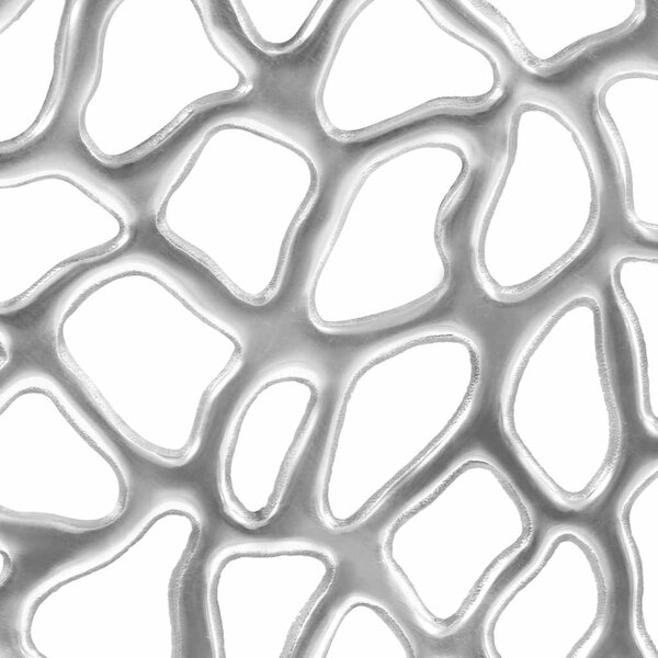 Konferenční stolek z litého hliníku 70 x 30 cm stříbrný 246513