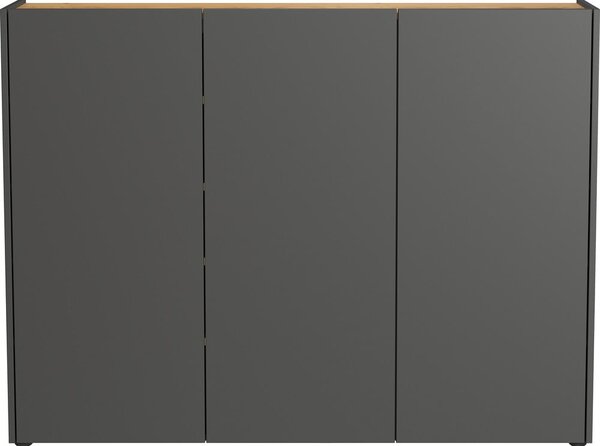 Antracitová skříňka v dekoru dubu 138x105x25 cm Libbiano – Germania