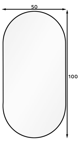 Eltap Oválné zrcadlo Nunisse 50x100 Bílé