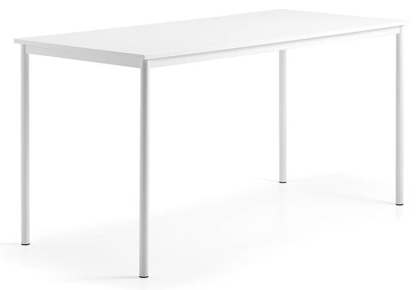 AJ Produkty Stůl BORÅS, 1800x800x900 mm, bílé nohy, whiteboard deska