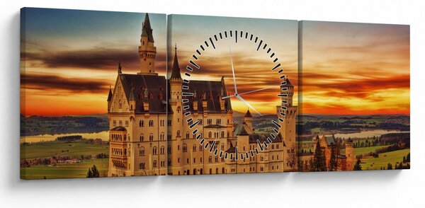 Obraz - Tyskland (s hodinami) (90x30 cm)