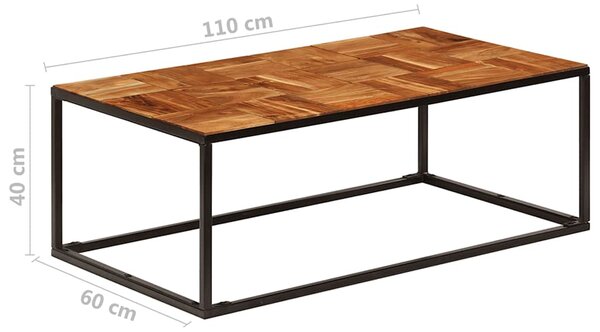 Konferenční stolek 110 x 60 x 40 cm masivní akácie a ocel 246678